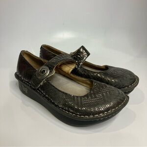 Alegria metallic‎ mary Jane comfort shoes size 37